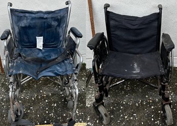 2x Vintage Wheelchairs, Accessories