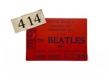 Vintage ORIGINAL 1964 The Beatles Show Ticket