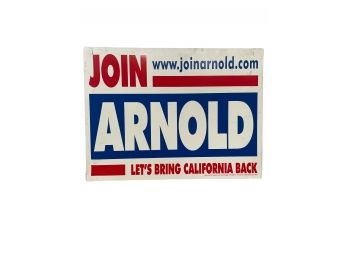 Vintage Arnold Schwarzenegger Campaign Poster