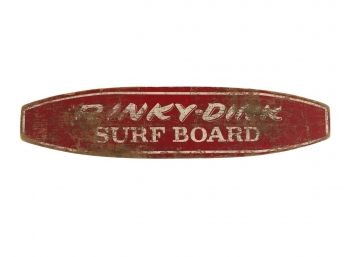 Vintage Rinky-Dink Wooden Skateboard W/ Metal Wheels