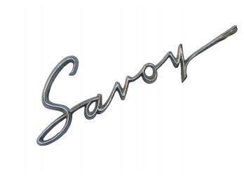 Vintage Savoy Chrome Emblem