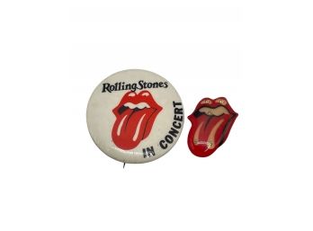 Vintage Rolling Stones In Concert Pin & Light Up Magnetic Pin