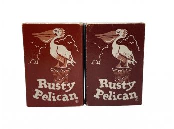 Vintage Pair Of Rusty Pelican Matches