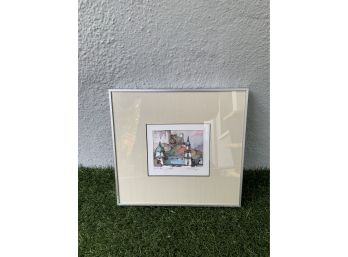 Framed Signed Watercolor Painting