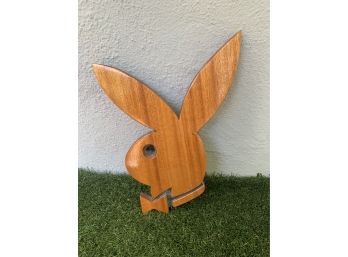 Vintage Playboy Bunny Wooden Varnished Plaque