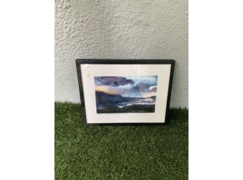 'Storm Over Santa Fe, New Mexico'  Beautiful  Signed Watercolor By  'kiran Levy'  15/199
