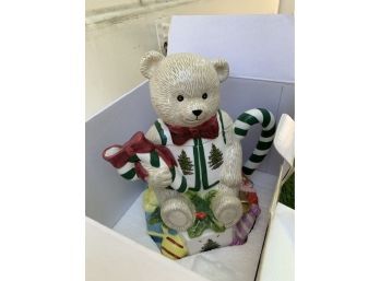 Spode Christmas Tree - Hand Painted Teddy Bear Teapot