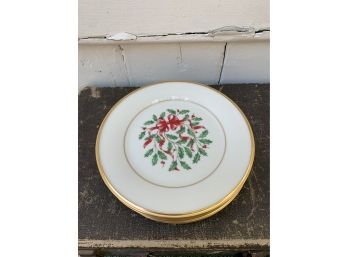 Lenox Holiday - Holly Accent Salad Plates S/6