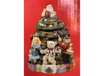 Spode Christmas Tree - NIB  Hand Painted Toys Around The Tree Candle Holder