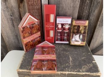 WILLIAMS  SONOMA - Holiday Spreaders And Mini Taper Candles