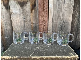 Spode Christmas Tree - Glass Coffee Mugs