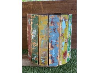 Multi-colored UpCycled Wooden Caddy