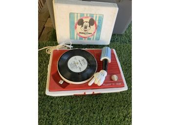 Vintage Mickey Mouse Record Player