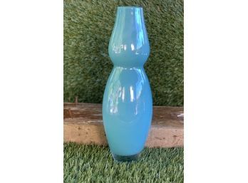 MCM Turquoise Glass Vase