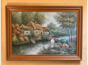 Vintage W.Hodges Framed Oil Painting On Canvas