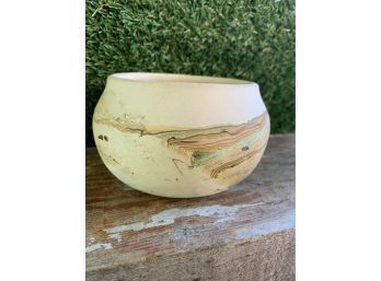 Vintage 'NEMADJI' Earthtones Swirled Pottery Vase