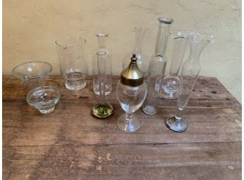 Lot Of Vases And Bottles - Sterling Silver Vase
