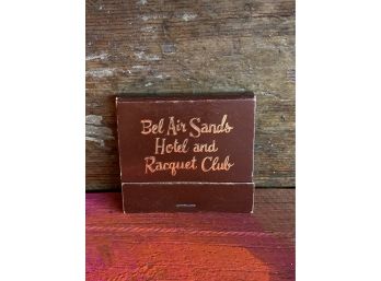 Vintage Bel Air Sands Hotel And Racquet Club Matchbook