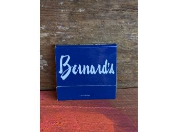 Vintage 'Bernard's' Matchbook - Corona Del Mar, CA