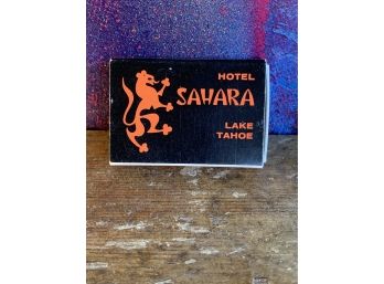 Vintage Sahara Hotel Matchbox - Lake Tahoe