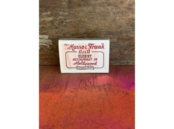 Vintage THE MUSSO & FRANK Matchbook
