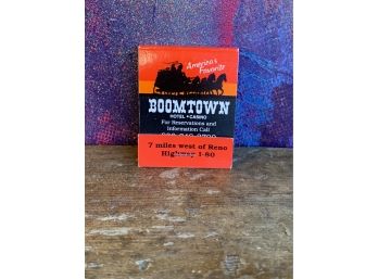 Vintage Boomtown Matchbook