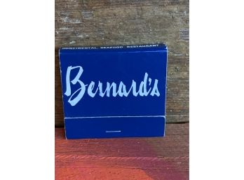 Vintage 'Bernard's' Matchbook - Corona Del Mar, CA