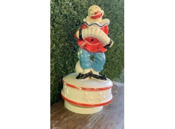 Vintage Porcelain Clown Music Box
