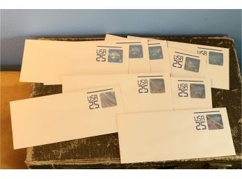 Vintage USPS 25 Cent Space Hologram Stamped Envelopes S/9