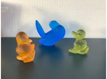 Vintage Muted Glass Figurines