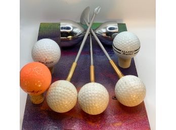 Vintage Golf Barware Utensils Lot