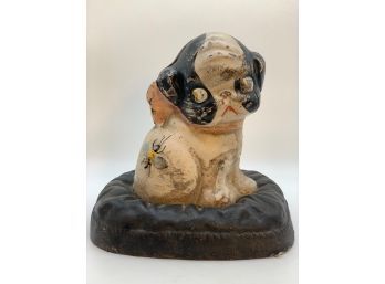 Antique Hubley Grace Drayton Puppo Boston Terrier Cast Iron  Bank