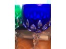 Vintage Crystal Bohemian Wine Glasses