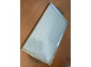 Vintage MCM 'Kyes' Moire Teal Glaze Tray
