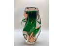 Vintage Murano Swirled Art Glass Vase
