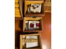 Vintage Wooden Jewelry Box Filled W/ Latasia & Co Pieces & More!