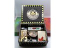 Vintage Pirate Cigar Boxed Filled With Trinkets ( Some Sterling!)