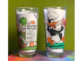 Vintage Pepsi-Co Drinking Glasses - Daffy Duck