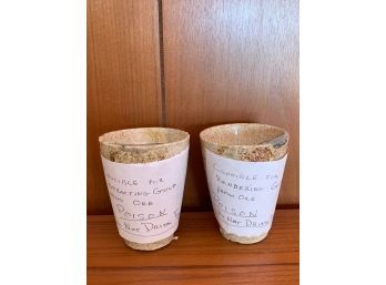 Antique Gold Rush Stone Cups