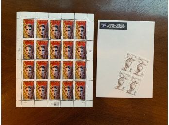 USPS AYN Rand And Centennial Olympic Games Sheet Sets