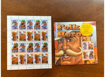 USPS Folk Heroes 1995 Stamp Sheet Set With CD And Stamps