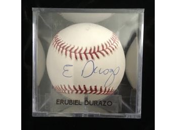 Erubiel Durazo Autographed Baseball