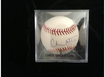 Chris Singleton Autographed Baseball