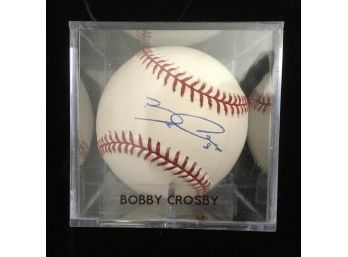 Bobby Crosby Autographed Baseball