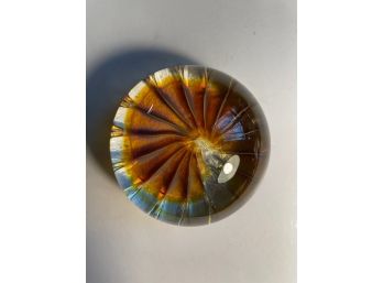 Small Vintage Art Glass Paperweight