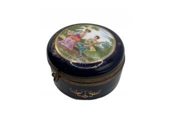 Antique Porcelain Jewelry / Trinket Box