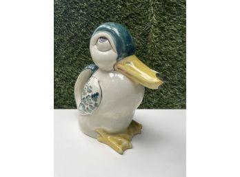 Vintage Duck Shaped Water Pitcher Porcelain Made In Portugal