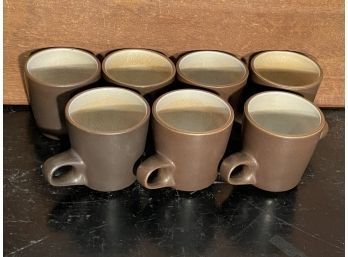 Vintage Set Of 7 Heath Ceramic Mugs