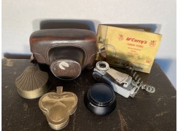 Vintage Anscoset Film Camera W/ Accessories