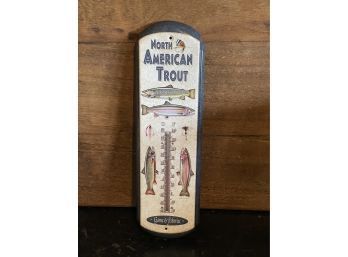 Vintage North American Trout Outdoor Thermometer